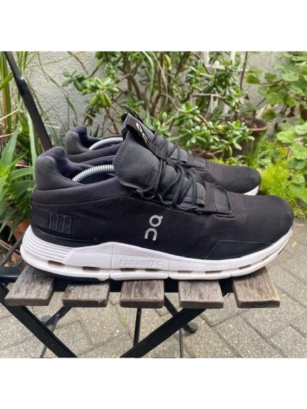 On Cloudnova Black "Phantom/White" Sneakers Men's Size 12 Shoes 26.99116